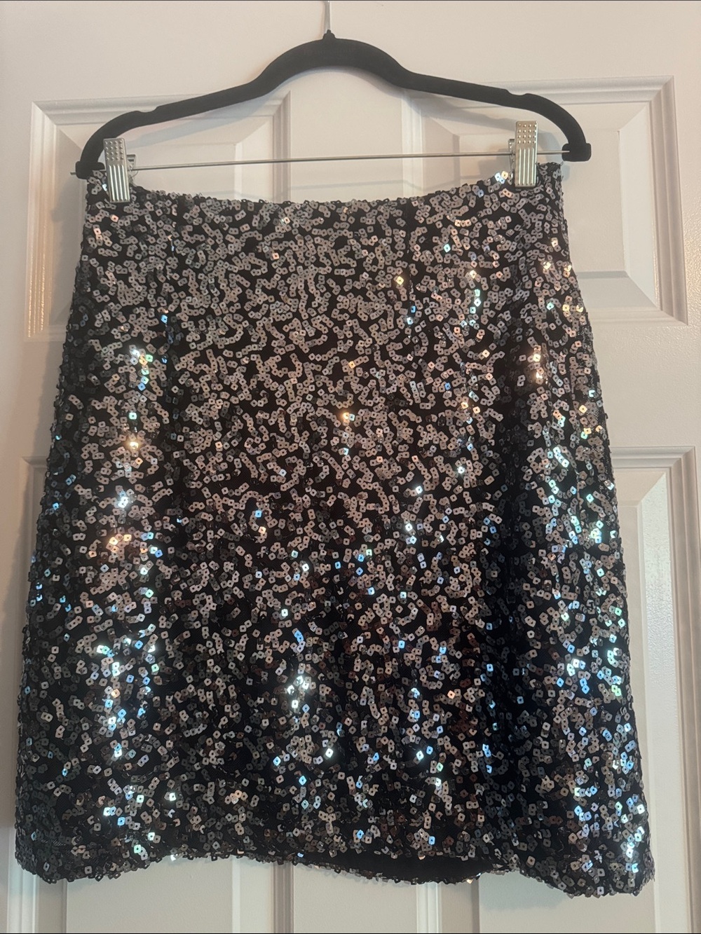 Tahari Black Sequin Mini Skirt - Shimmering Party Skirt
